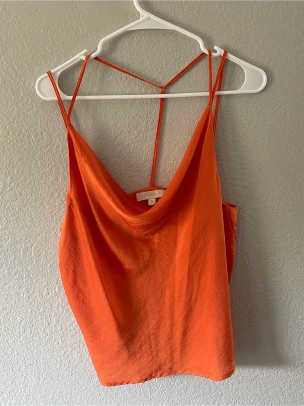 Dance & Marvel Orange Cowl Neck Camisole